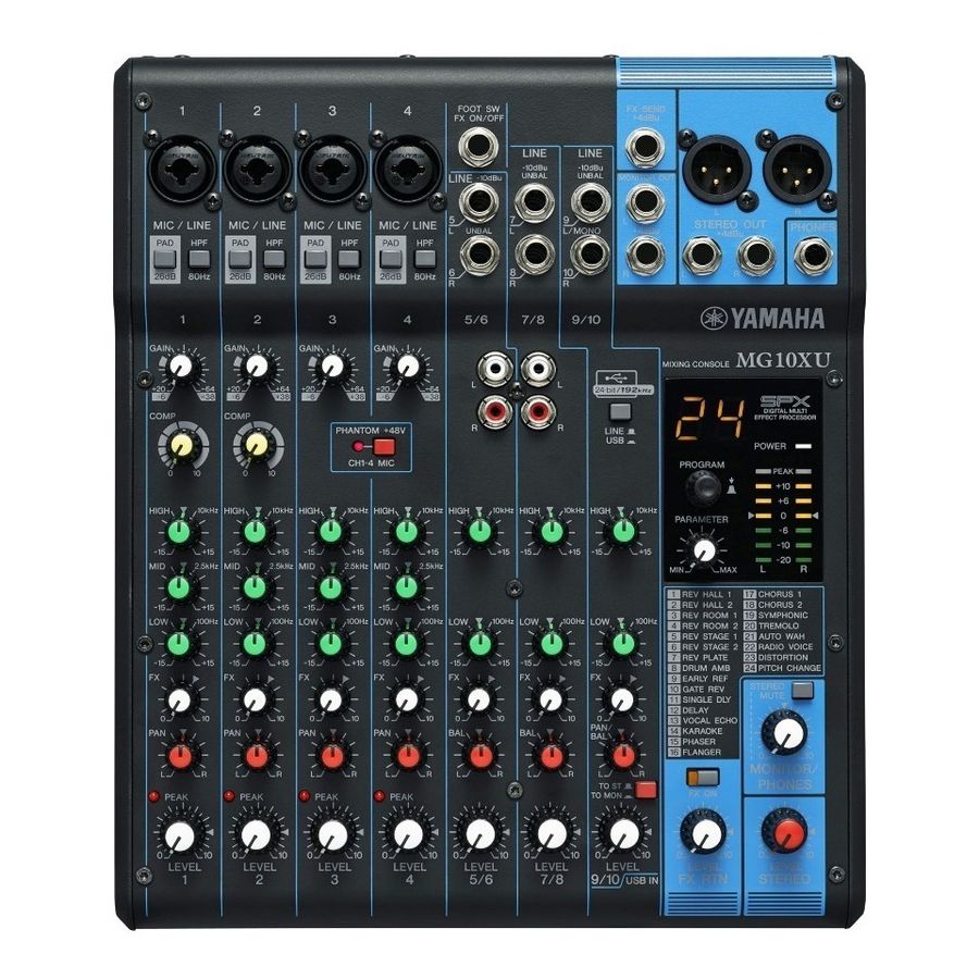Consola-Mixer-Yamaha-Mg10xu-Usb-10-Canales
