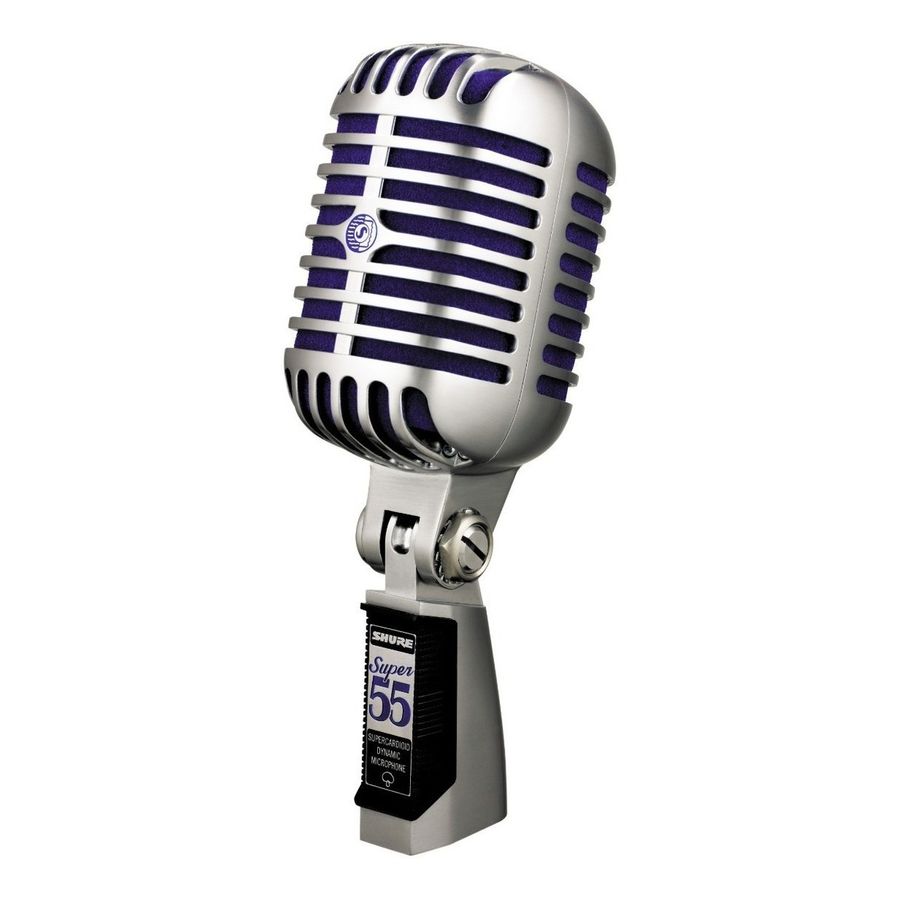 Microfono-Shure-Super-55-Estilo-Vintage-Con-Soporte-Y-Cable-Elvismic