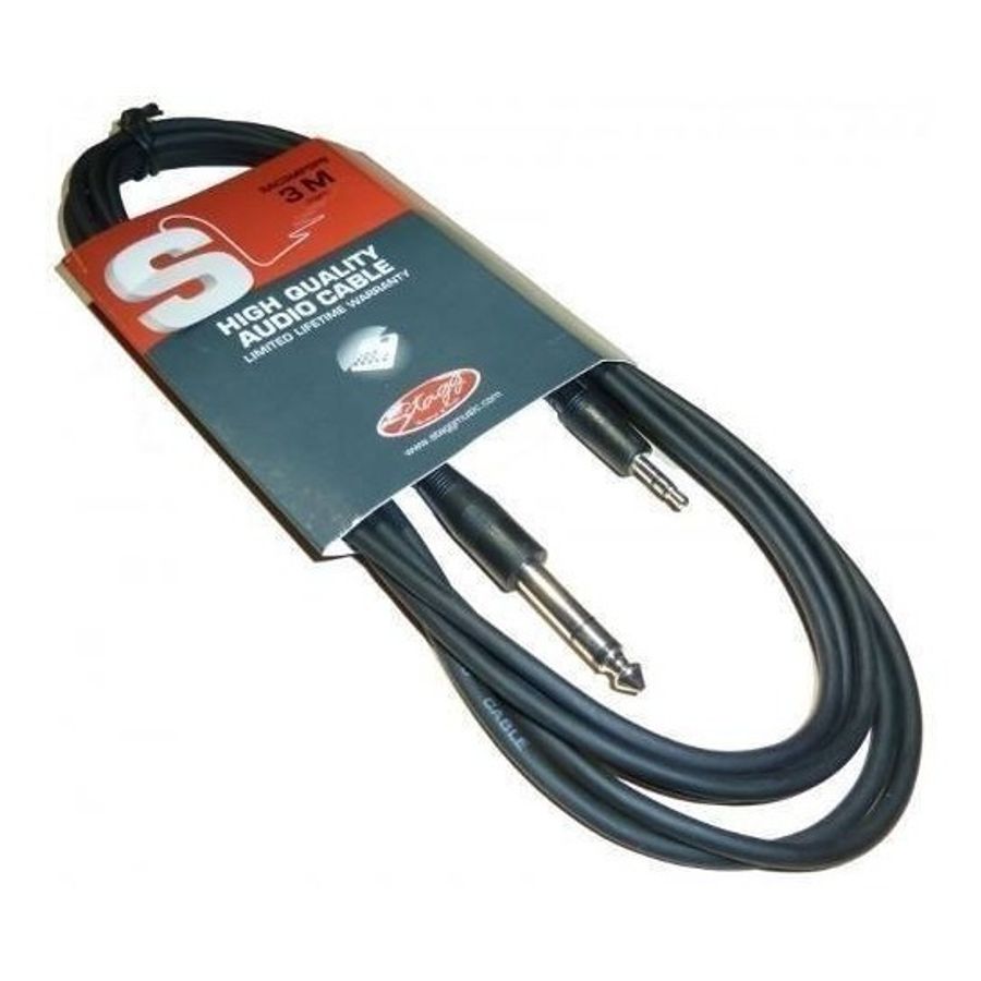 Cable-Plug-A-Mini-Plug-Stereo-Stagg-Sac3mpsps-De-3-Metros-Ideal-Para-Instrumentos-Estudio-Grabacion-Consola-Mixer