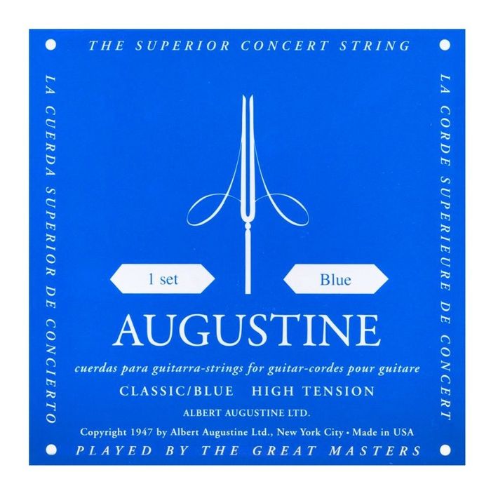 Encordado-Para-Guitarra-Clasica-Augustine-Classic-Blue-Usa-Calibre-028-045---Tension-Alta