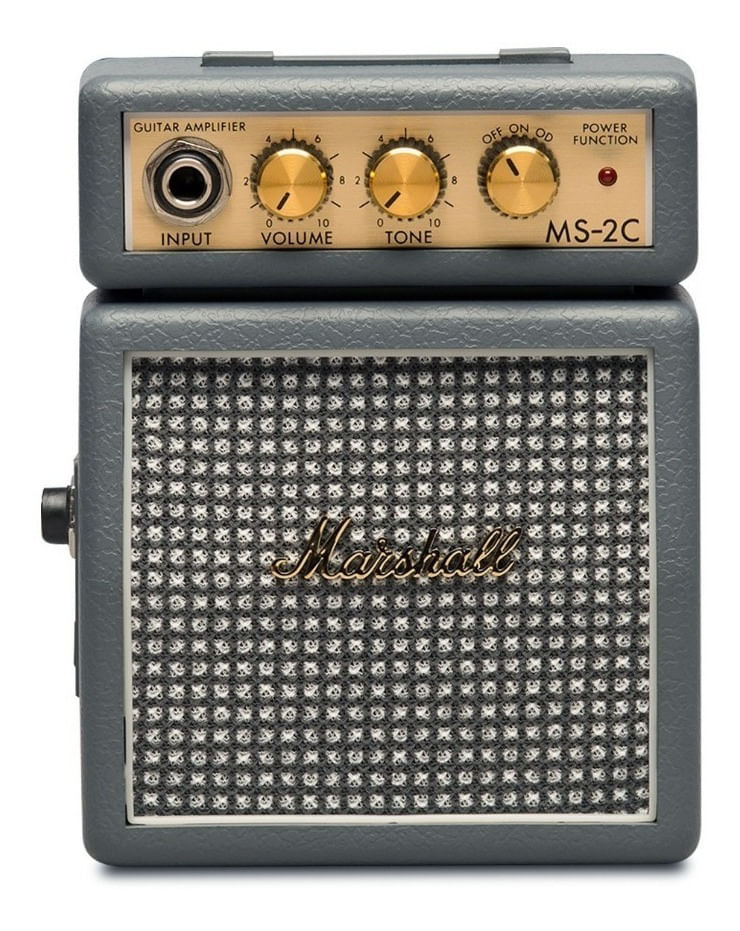 Mini Amplificador Marshall De Guitarra Electrica Ms-2 Gris - Baires Rocks