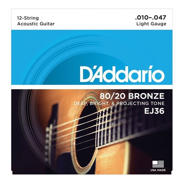 Encordado-Daddario-Ej36-Para-Guitarra-Acustica-De-12-Cuerdas