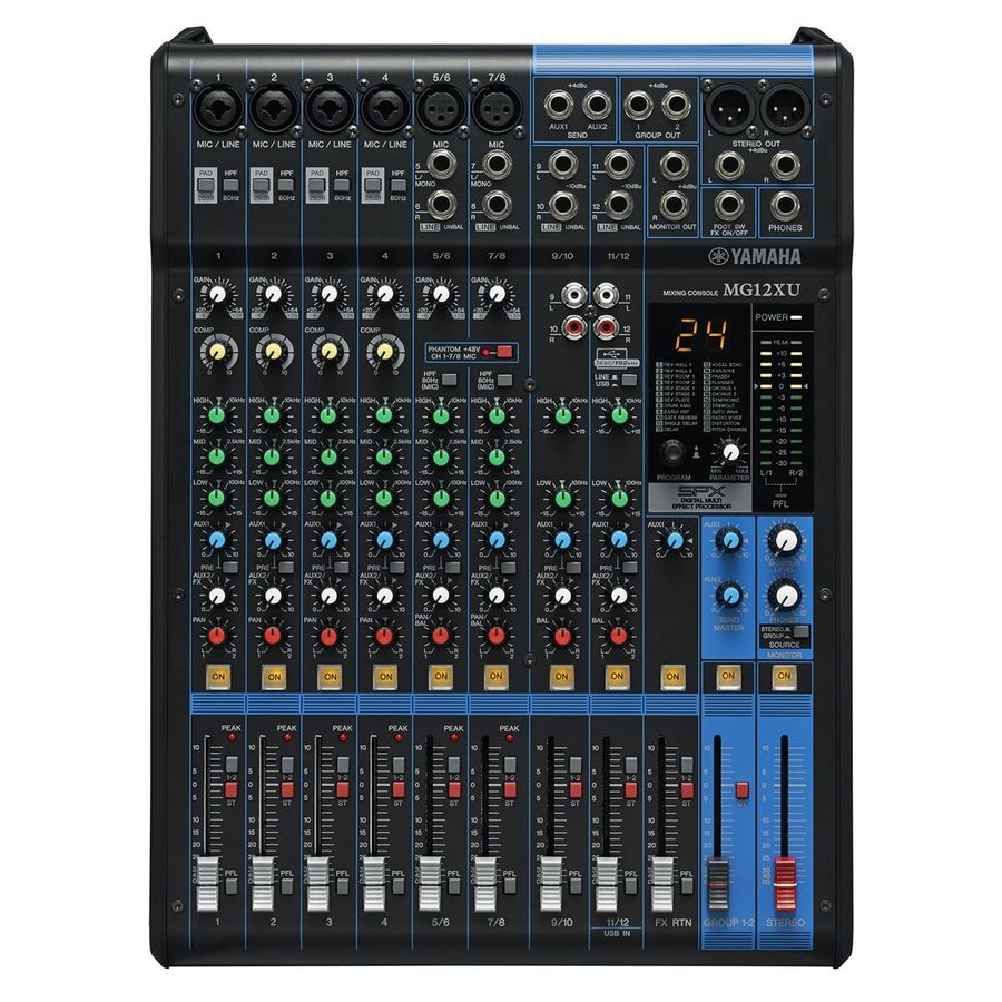 Mixer-Consola-Yamaha-12-Canales-Usb-Efectos-Mg12xu
