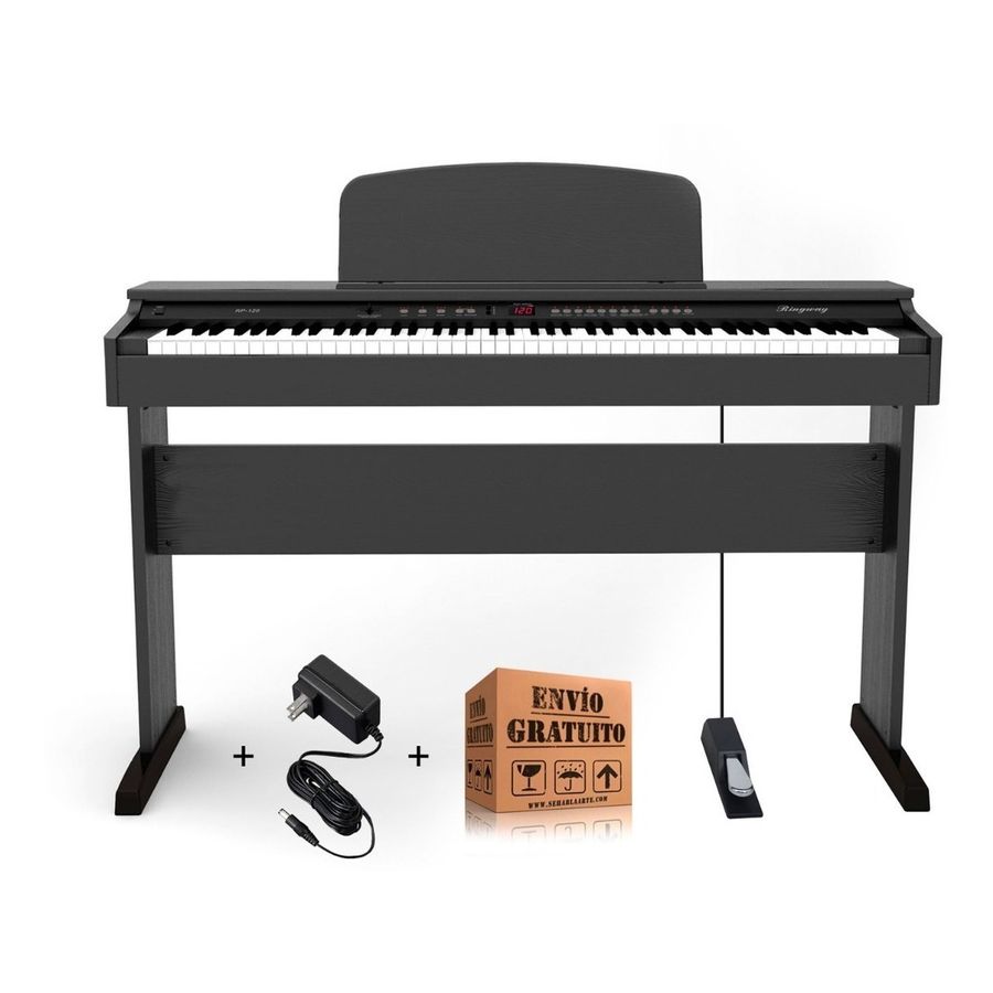 Piano Electrico Digital Ringway Rp120 Mueble Original Pedal Baires Rocks