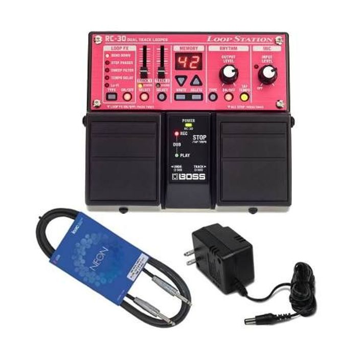 Pedal-Loop-Station-Boss-Rc30-Para-Guitarra---Fuente---Cable