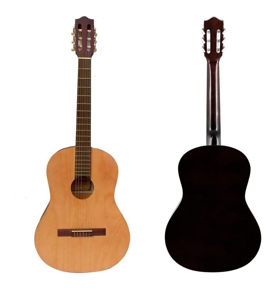 Guitarra Criolla Clasica Gracia Calma Acabado Natural Opaco Tamaño Estandar  4/4 Caja Guatambu Mastil Cedro Cuerdas Nylon - Baires Rocks