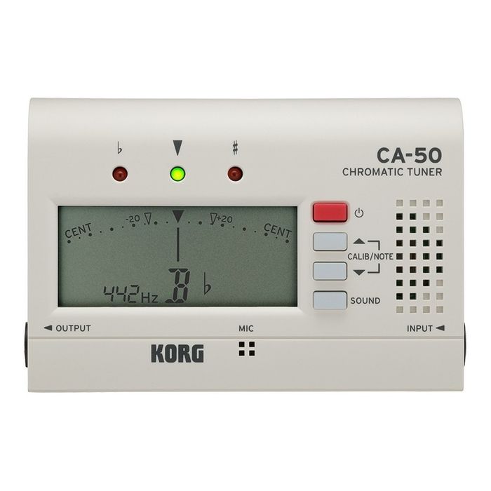 Afinador-Cromatico-Korg-Ca-50-Blanco-Bateria-Extendida