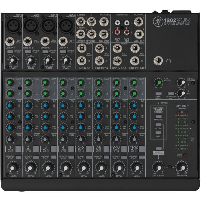 Mixer 12 Canales Mackie 1202vlz4 / 4xlr + 4st, 2 Aux, 3bd Eq Baires Rocks