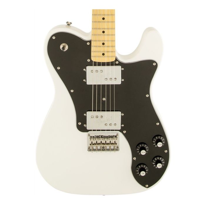 Guitarra-Electrica-Squier-Telecaster-Deluxe-Vintage-Modified-Olympic-White-Golpeador-Negro