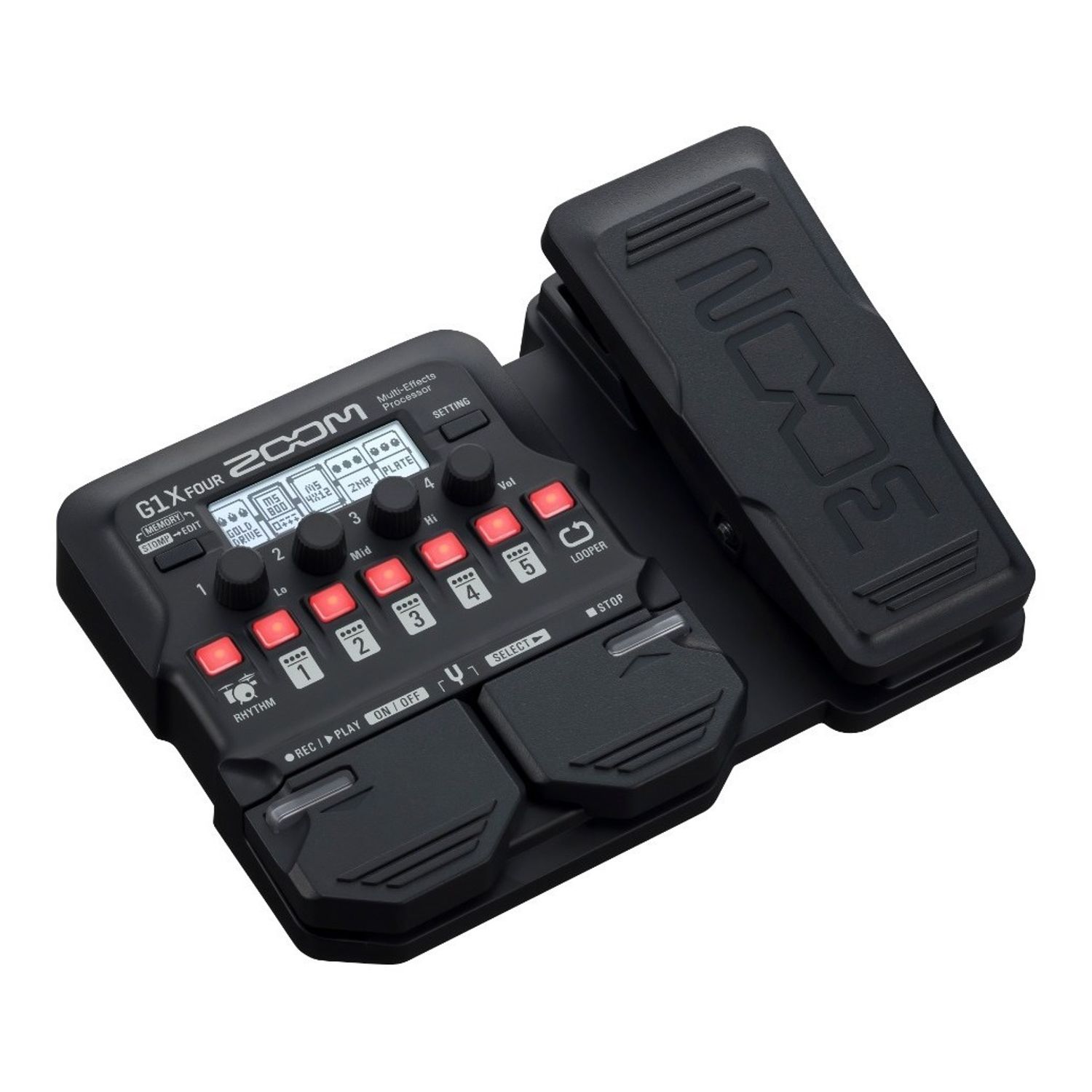 Pedalera Multiefecto Zoom G1x Four Con Pedal De Expresion 70 Efectos