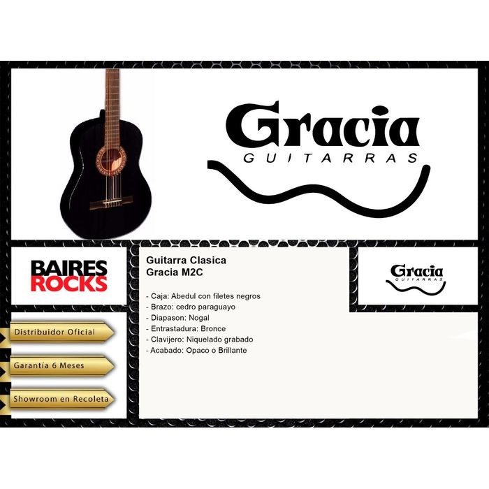 Guitarra-Clasica-Gracia-M2c-Cuerdas-De-Nylon