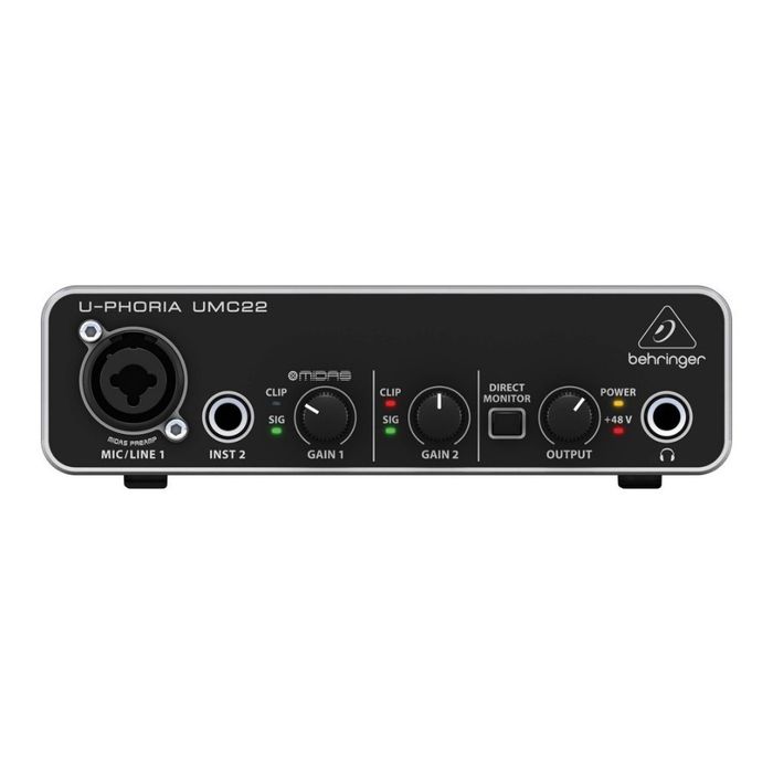 Interface-De-Audio-Behringer-Umc22-Midi-Usb-Con-Pre-Midas