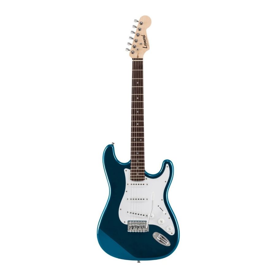 Guitarra-Electrica-Leonard-Le362-Tipo-Stratocaster-Con-Palanca-Y-Cable-Microfonos-Sss-De-21-Trastes-Con-Puente-Tremolo