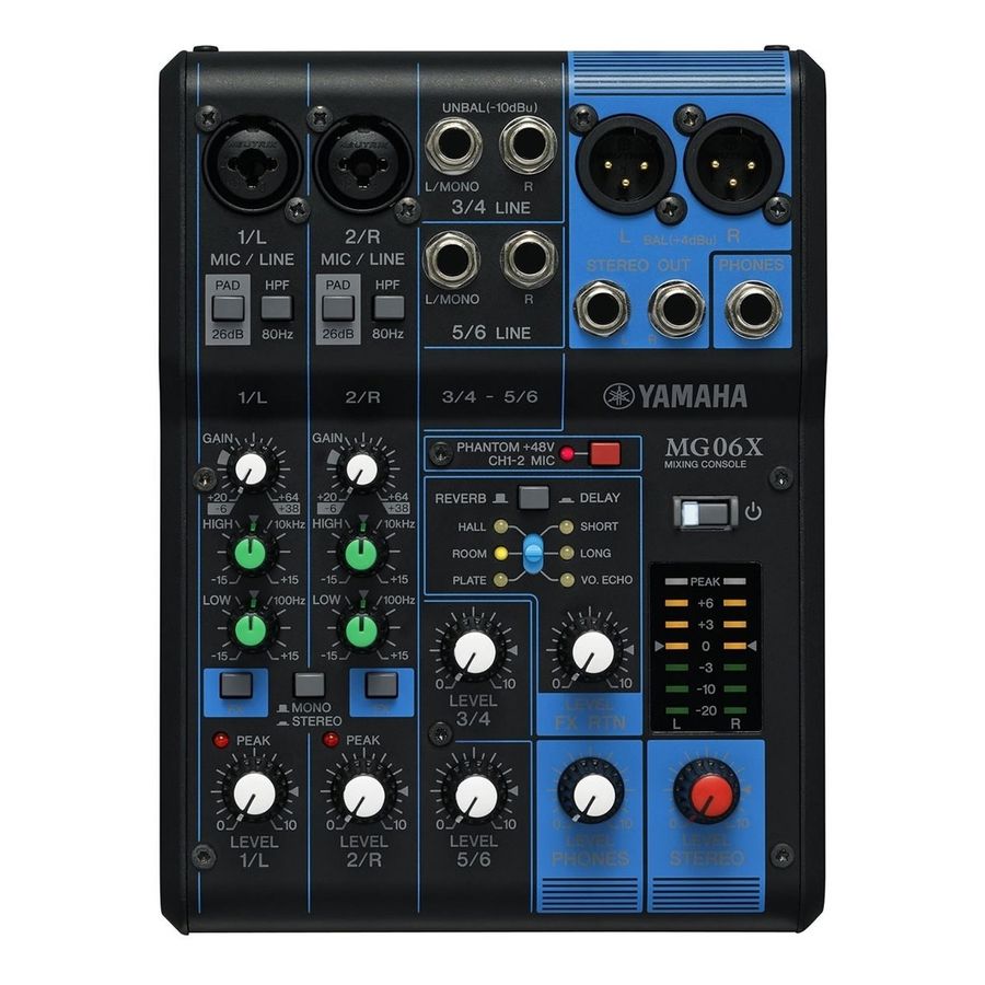 Mixer-Consola-Yamaha-Mg06x-Analogica-6-Canales-Con-Efectos