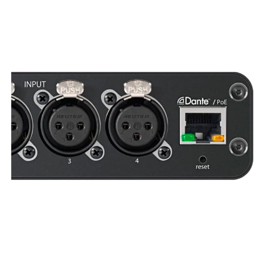 Interface de red de audio Shure ANI4INXLR DANTE Baires Rocks