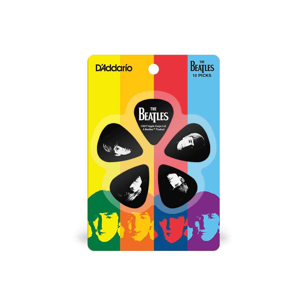 Pack De 10 Púas Beatles 1cbk6-10b2 Meet The Heavy Negras - Baires Rocks