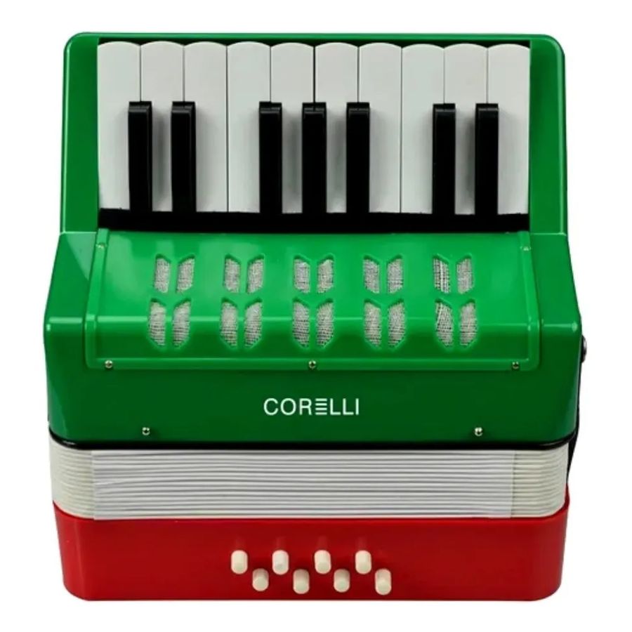 Acordeon-Corelli-Whc104-A-Piano-8-Bajos-17-Teclas-Verde