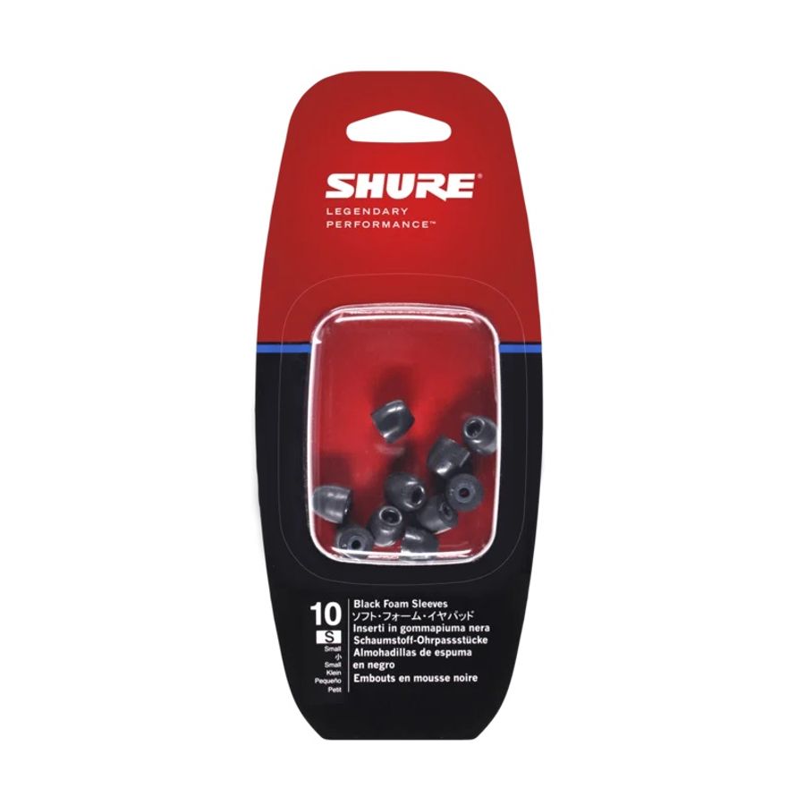 Pack-X10-p--Auriculares-Small-SHURE-EABKF1-10S-Negro