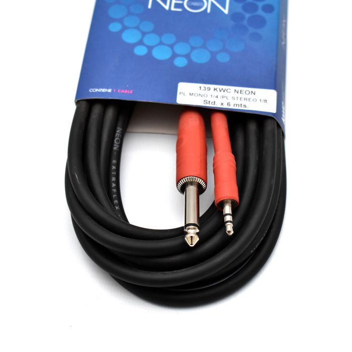 Cable-Kwc-139-Neon-Plug-Std-A-Mini-Plug-Mono-De-6-Mts