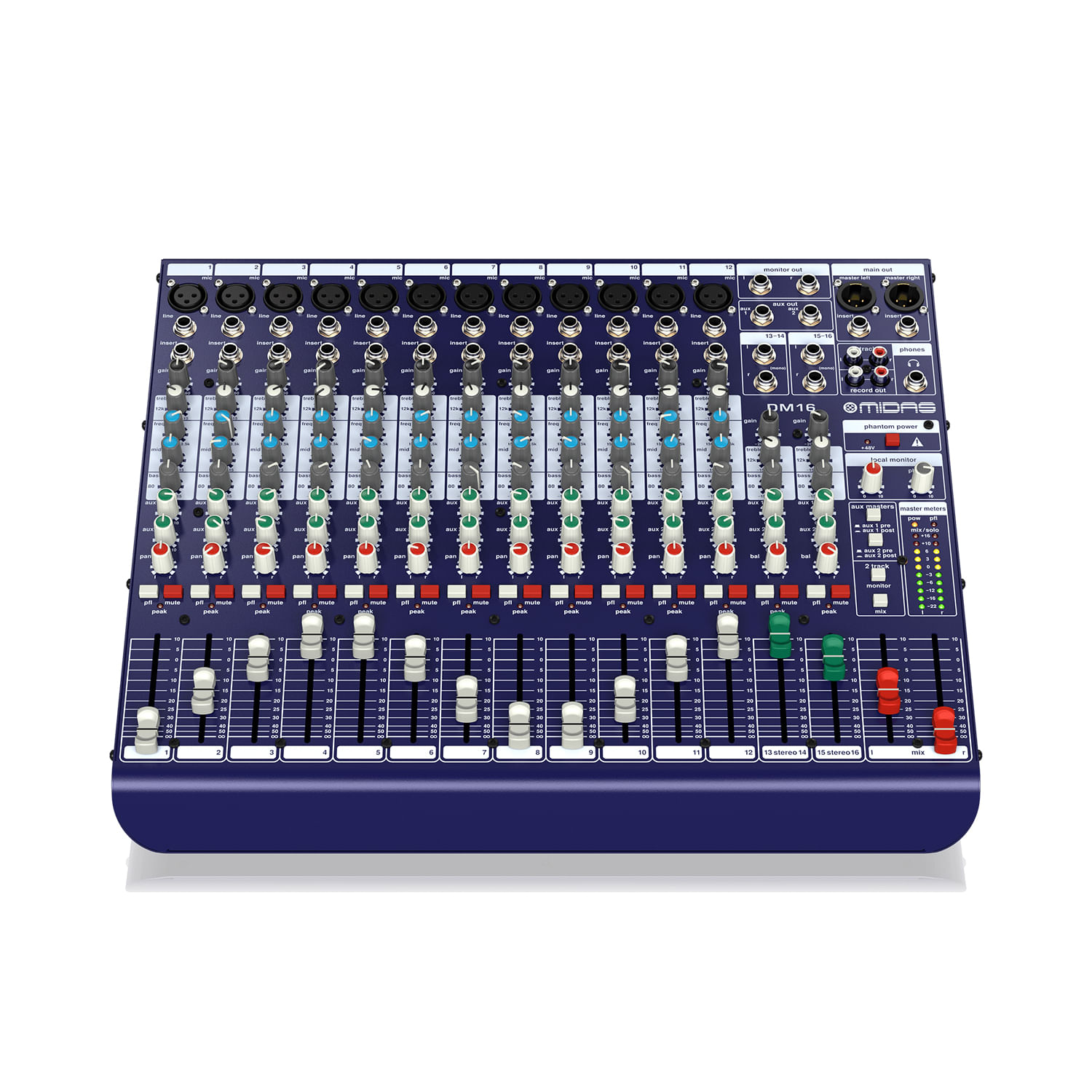 Mixer Consola Analógico De 16 Canales Midas Dm12 12 Preamplificadores 5049