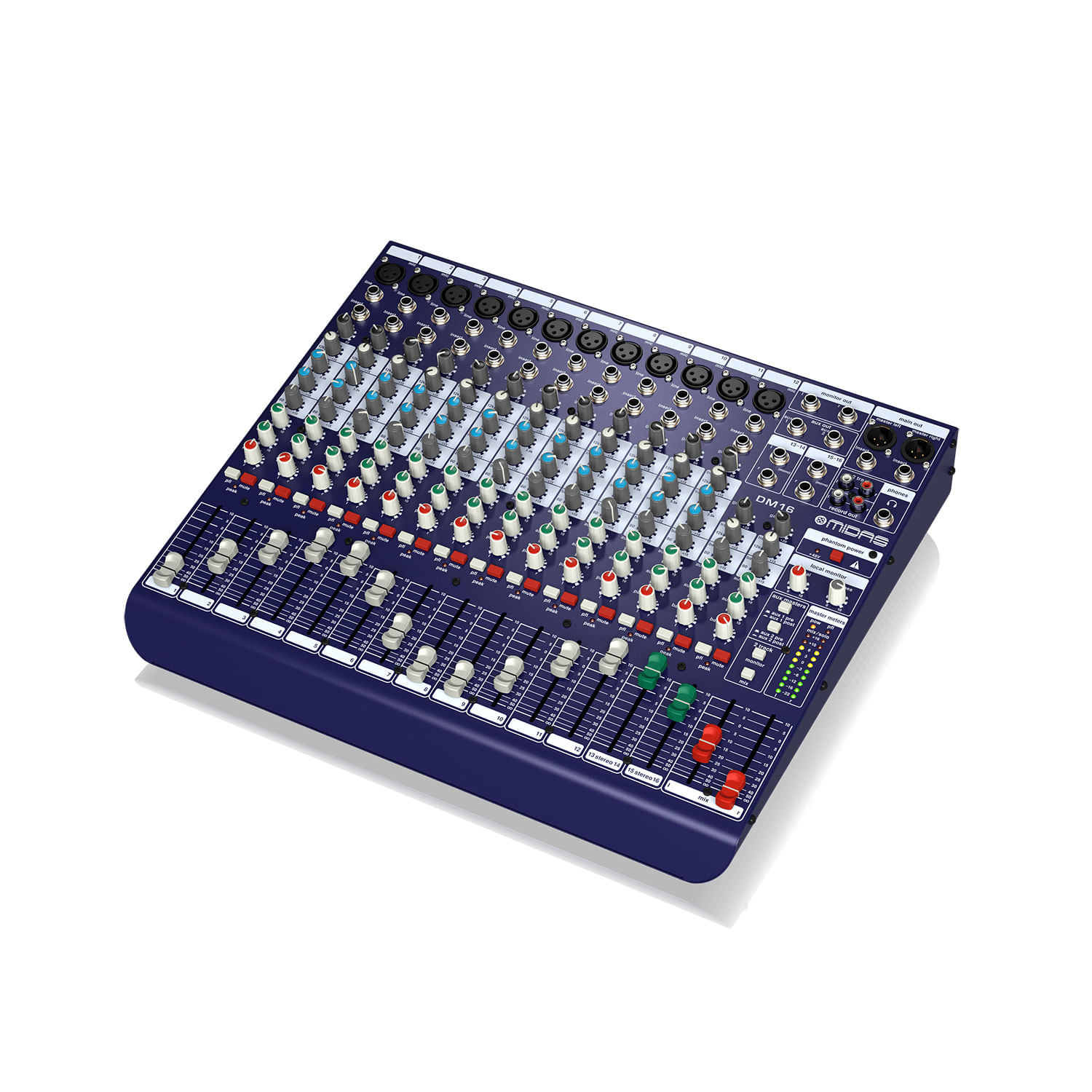 Mixer Consola Analógico de 16 Canales Midas DM12 12 Preamplificadores Baires Rocks