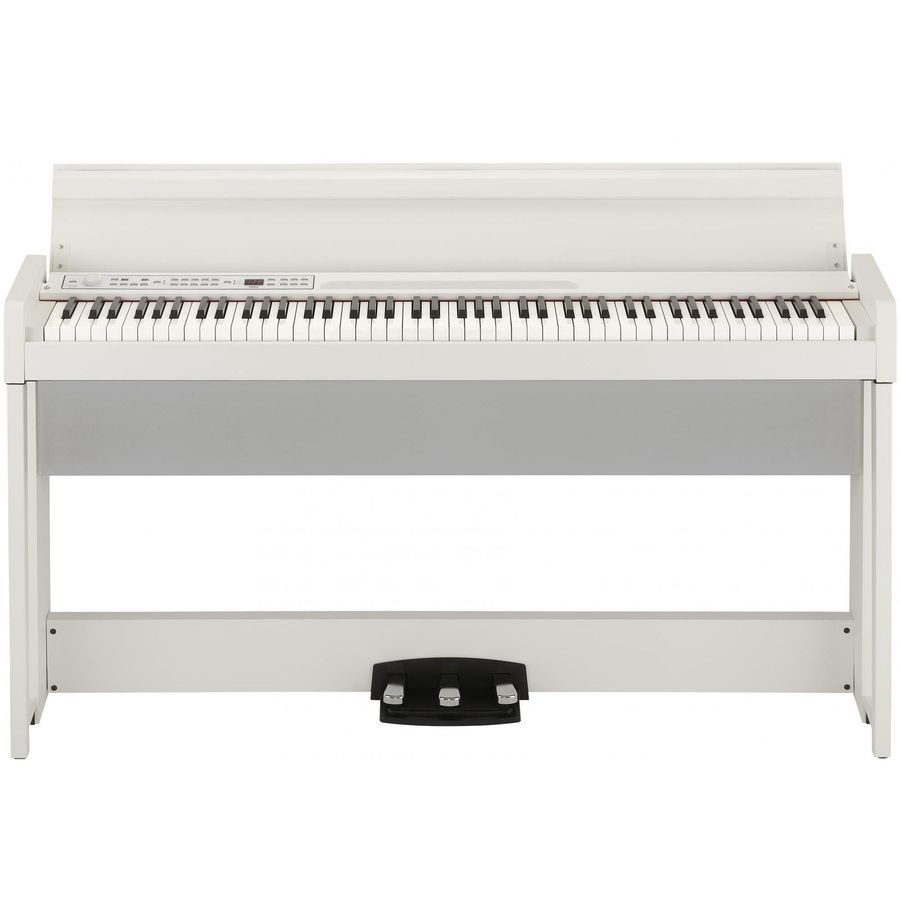 Piano-Digital-Korg-C1-88-Teclas-Rh3-Con-Mueble-Bluetooth-Blanco