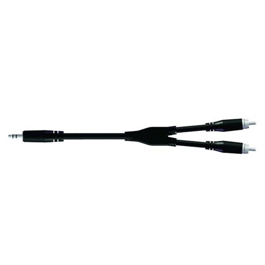 Cable-Adaptador-Proel-Bulk540lu18-Tipo-Y-2-Rca-A-Mini-Plug-Negro