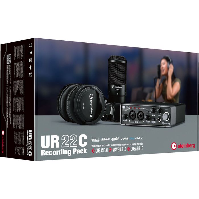Pack-Interfaz-De-Audio-Steinberg-UR22CRPACK-CR-Recording-Pack-Microfono---Interfaz---Auricular