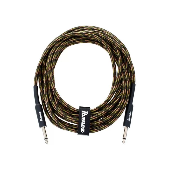 Cable-de-Instrumentos-Ibanez-SI20CGR-6.10-Mts-Plug-Plug-Camoufflage-City-Black-Green